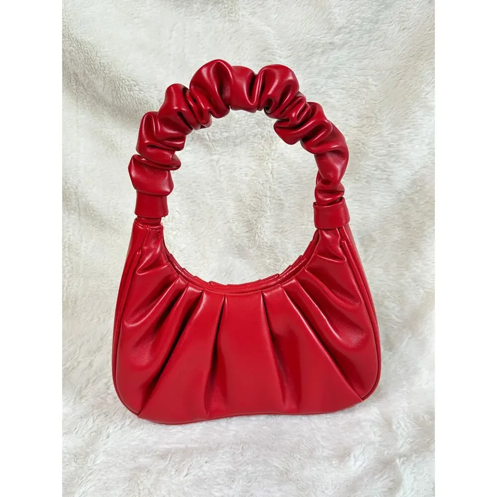 ANTHROPOLOGIE x JW PEI Gabbi Ruched Hobo Bag Poppy Red $119